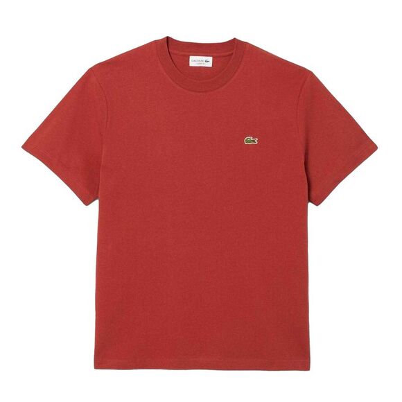 Lacoste Mens Embroidered Logo Cotton T-Shirt / Red